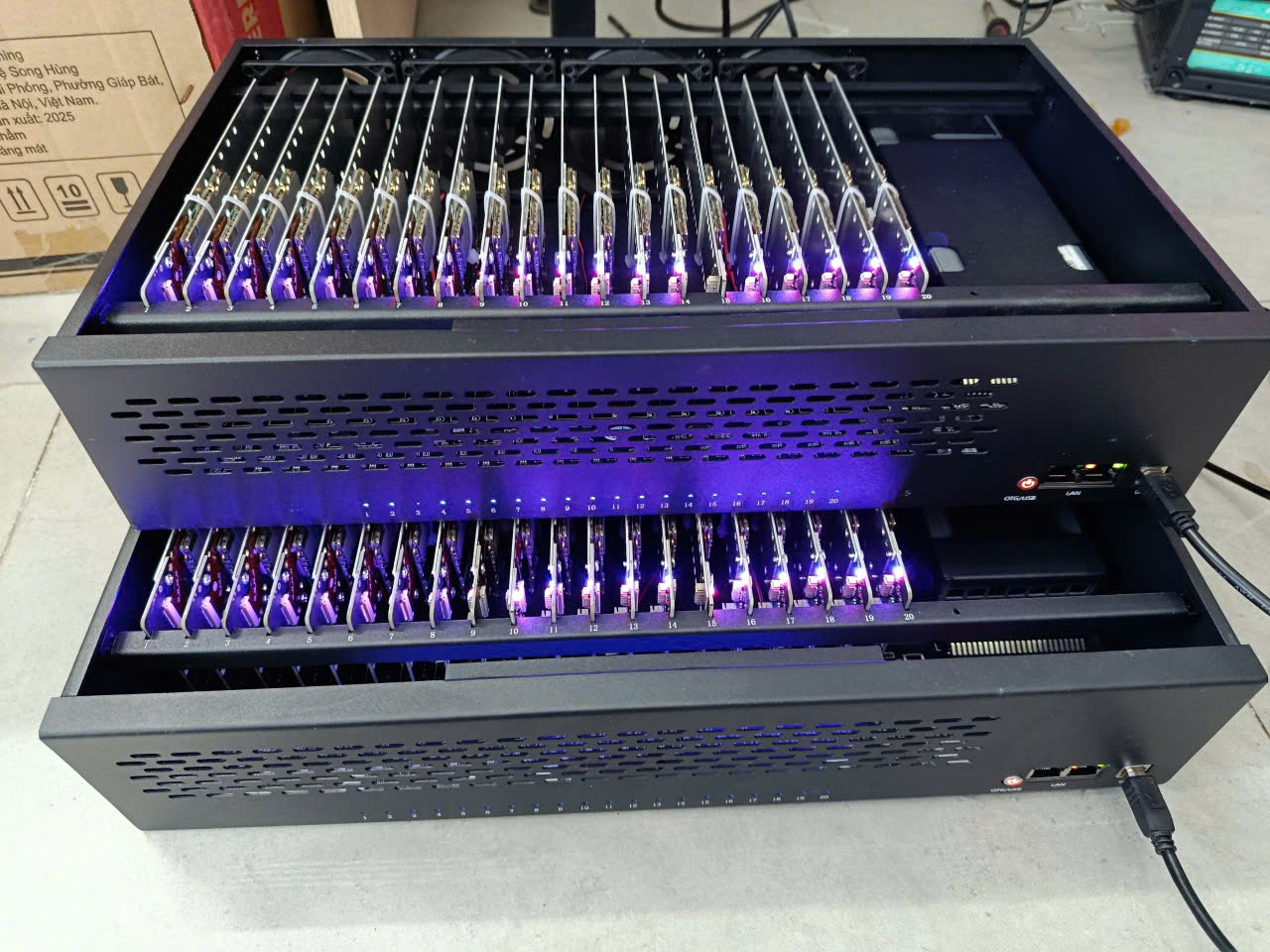 Lắp đặt Box Phone Farm trực tiếp cho khách hàng tại Cầu Giấy, Hà Nội
